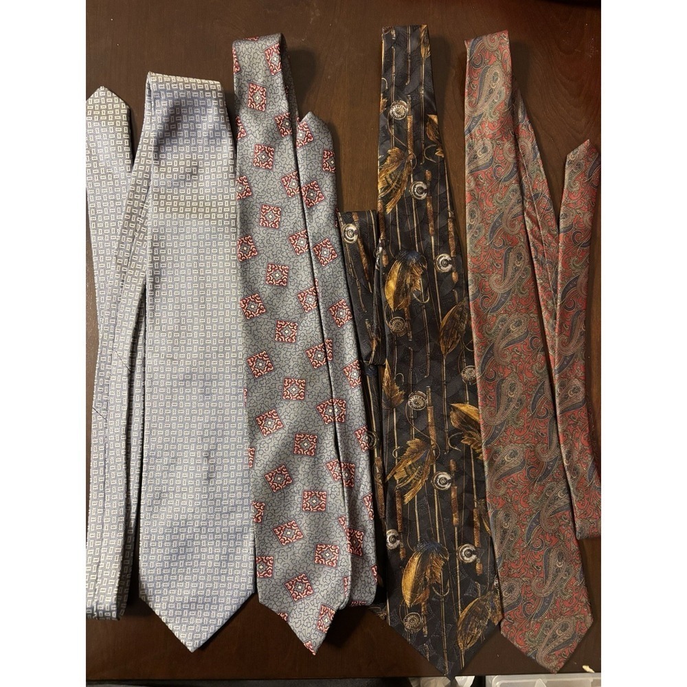 4 Men's Ties Silk Made In Italy Mix Patterns - Ferrel reed - Jos.a.Bank - Campus